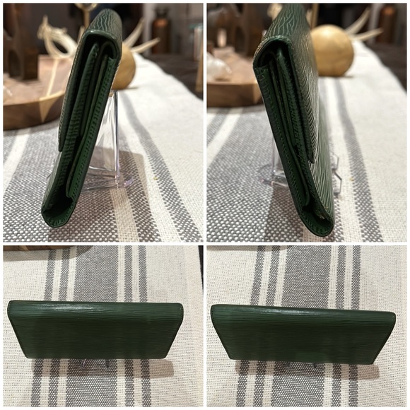 🪧 Authentic Louise Vuitton Vintage Louise Epi Leather Wallet in Green. EUC 🪧 - Picture 8 of 16